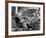 Elderly Couple on Porch of Farmhouse-null-Framed Photo