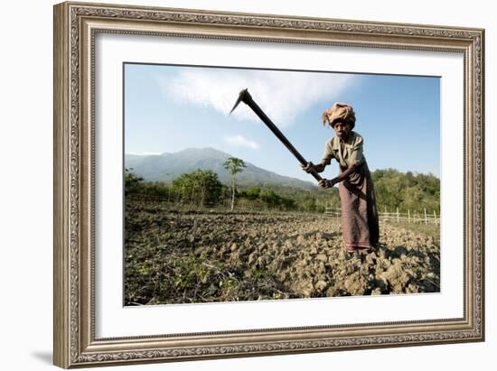 Elderly Female Farmer, Timor-Leste-Louise Murray-Framed Photographic Print