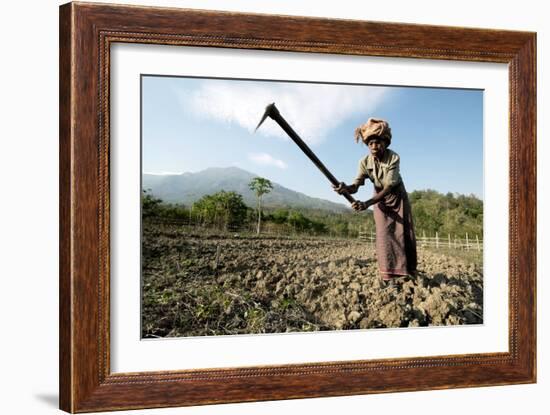 Elderly Female Farmer, Timor-Leste-Louise Murray-Framed Photographic Print