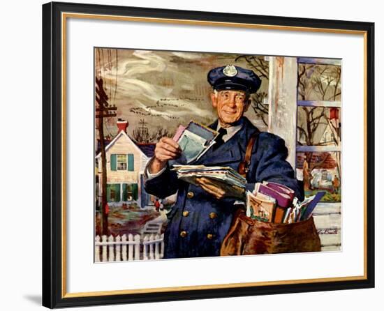 Elderly Mailman, 1956-null-Framed Giclee Print