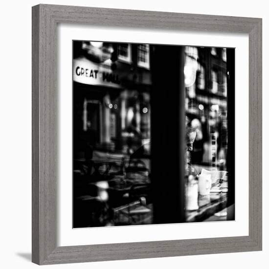 Elderly Male Sitting Alone in a Cafe-Rory Garforth-Framed Photographic Print