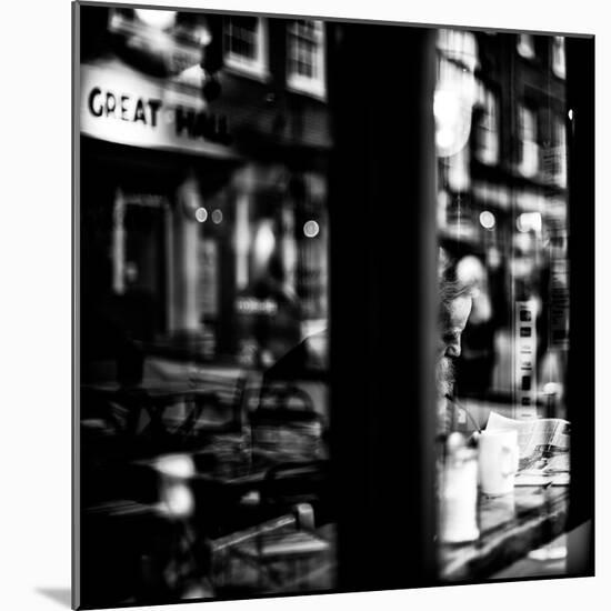 Elderly Male Sitting Alone in a Cafe-Rory Garforth-Mounted Photographic Print