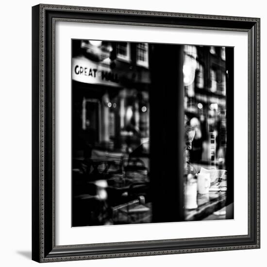 Elderly Male Sitting Alone in a Cafe-Rory Garforth-Framed Photographic Print