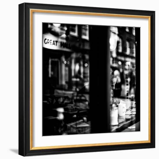 Elderly Male Sitting Alone in a Cafe-Rory Garforth-Framed Photographic Print