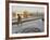 Elderly Sikh Pilgrim with Bundle and Stick Walking Around Holy Pool, Amritsar, India-Eitan Simanor-Framed Photographic Print