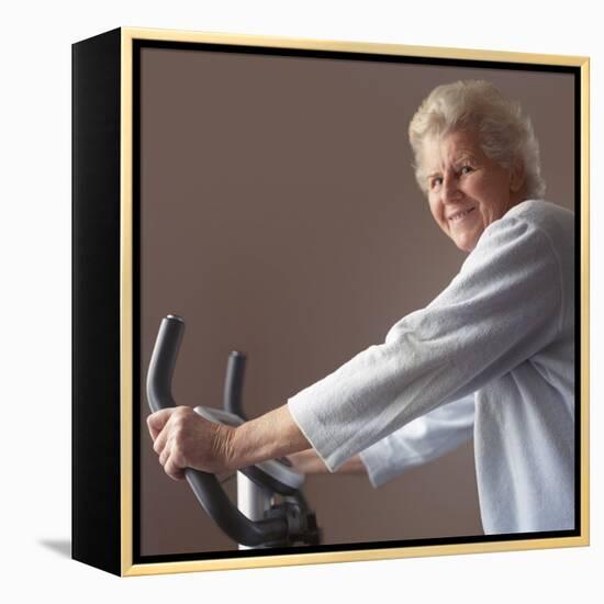 Elderly Woman Exercising-Cristina-Framed Premier Image Canvas