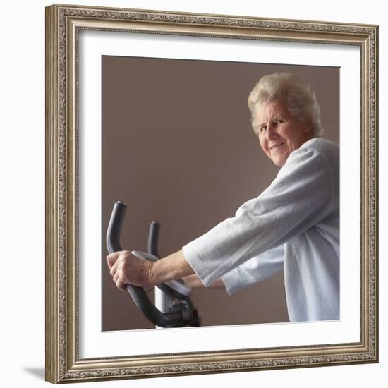 Elderly Woman Exercising-Cristina-Framed Premium Photographic Print