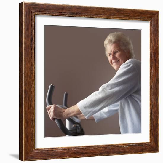 Elderly Woman Exercising-Cristina-Framed Premium Photographic Print