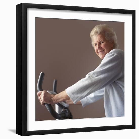 Elderly Woman Exercising-Cristina-Framed Premium Photographic Print