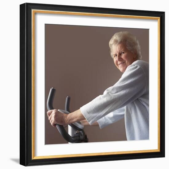 Elderly Woman Exercising-Cristina-Framed Premium Photographic Print