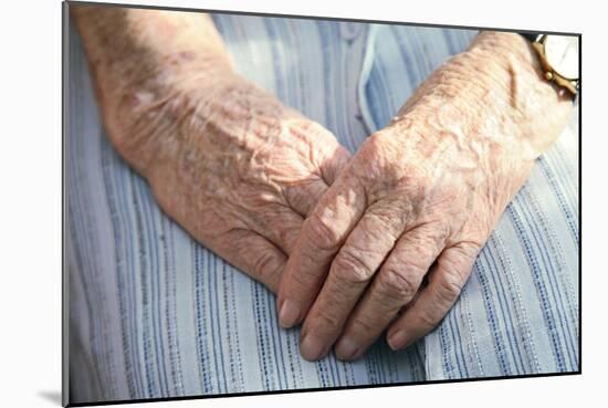 Elderly Woman's Hands-Victor De Schwanberg-Mounted Photographic Print