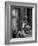 Elderly Woman Selling Flowers Outside Gallerie du Bac, Paris-Gjon Mili-Framed Photographic Print