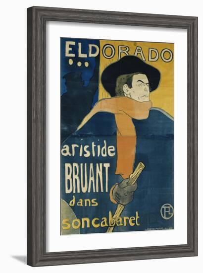 Eldorado, Aristide Bruant, 1892-Henri de Toulouse-Lautrec-Framed Giclee Print