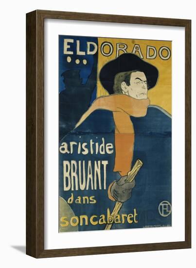 Eldorado, Aristide Bruant, 1892-Henri de Toulouse-Lautrec-Framed Giclee Print