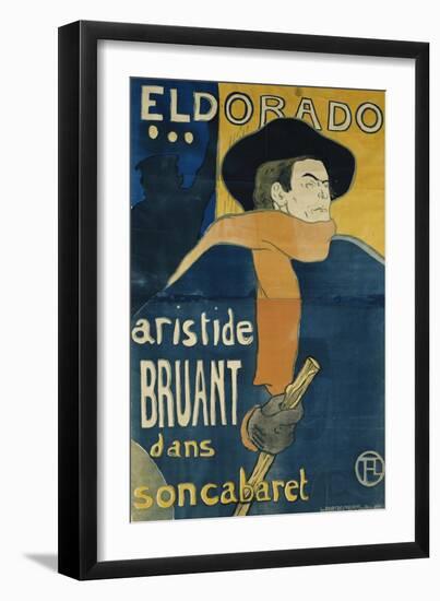 Eldorado, Aristide Bruant, 1892-Henri de Toulouse-Lautrec-Framed Giclee Print