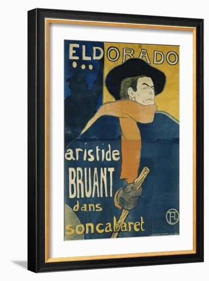 Eldorado, Aristide Bruant, 1892-Henri de Toulouse-Lautrec-Framed Giclee Print