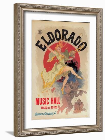 Eldorado Music Hall-Jules Ch?ret-Framed Art Print