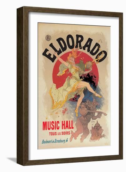 Eldorado Music Hall-Jules Ch?ret-Framed Art Print