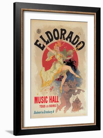 Eldorado Music Hall-Jules Ch?ret-Framed Art Print