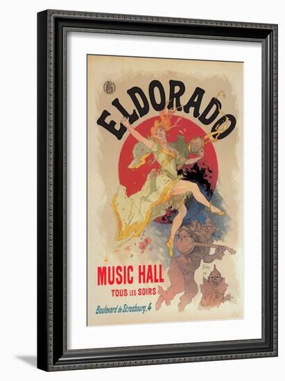 Eldorado Music Hall-Jules Ch?ret-Framed Art Print