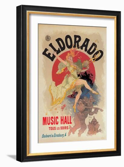 Eldorado Music Hall-Jules Ch?ret-Framed Art Print