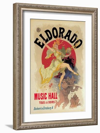 Eldorado Music Hall-Jules Chéret-Framed Art Print