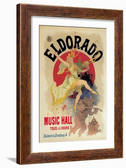 Eldorado Music Hall-Jules Chéret-Framed Art Print