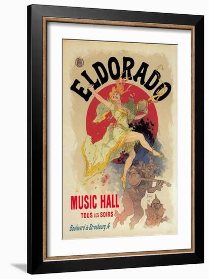 Eldorado Music Hall-Jules Chéret-Framed Art Print