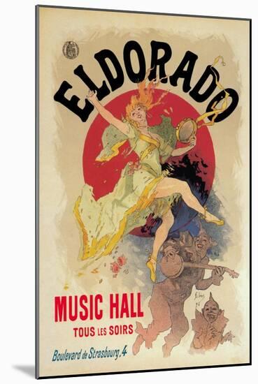 Eldorado Music Hall-Jules Chéret-Mounted Art Print