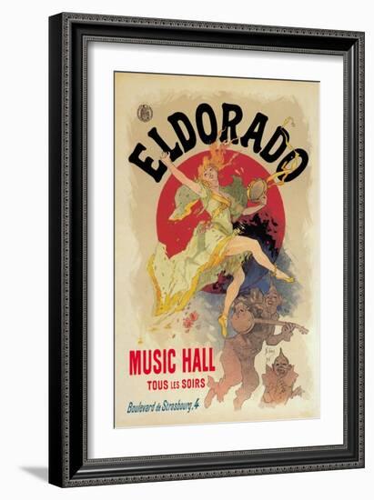 Eldorado Music Hall-Jules Chéret-Framed Art Print