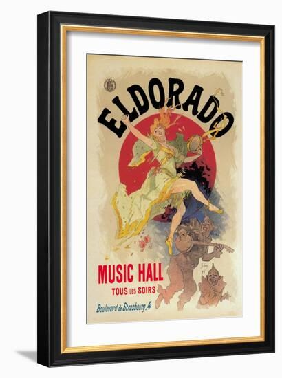 Eldorado Music Hall-Jules Chéret-Framed Art Print