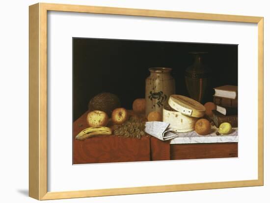 Eleame Figs and Newspaper-William Michael Harnett-Framed Giclee Print