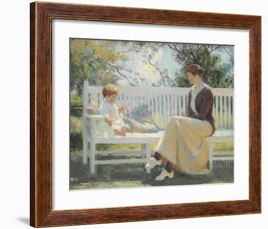 Eleanor and Benny, 1916-Frank Weston Benson-Framed Premium Giclee Print
