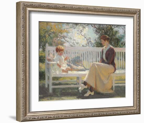 Eleanor and Benny, 1916-Frank Weston Benson-Framed Art Print