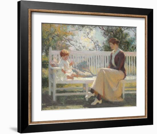 Eleanor and Benny, 1916-Frank Weston Benson-Framed Art Print