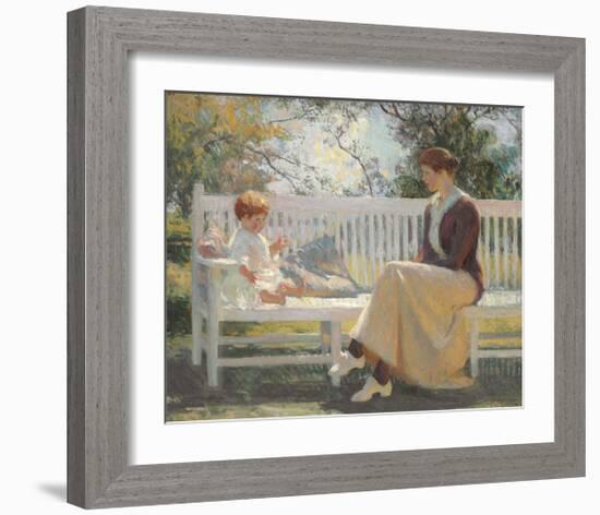 Eleanor and Benny, 1916-Frank Weston Benson-Framed Art Print