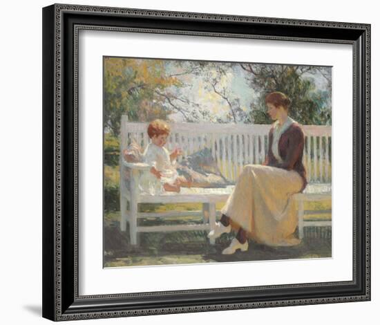 Eleanor and Benny, 1916-Frank Weston Benson-Framed Art Print