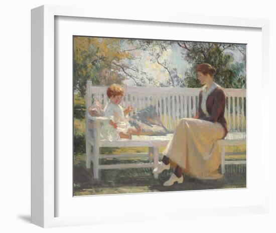 Eleanor and Benny, 1916-Frank Weston Benson-Framed Art Print