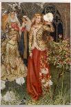 Guinevere and Her Ladies-In- Waiting in the Golden Days-Eleanor Fortescue Brickdale-Photographic Print