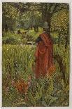 Elaine the "Lily-Maid of Astolat" Otherwise Known as the Lady of Shalott Working-Eleanor Fortescue Brickdale-Photographic Print