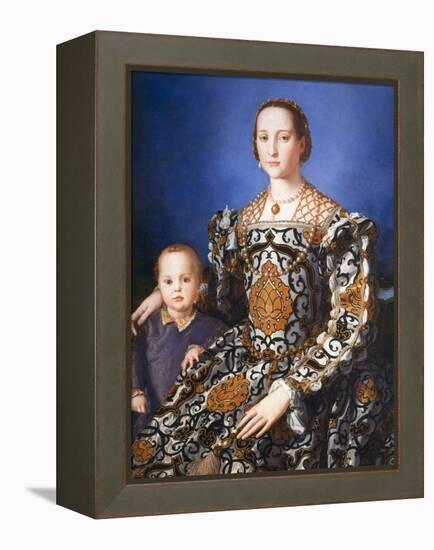 Eleanor of Toledo, with her son Jean de Medici, c. 1545-Agnolo Bronzino-Framed Premier Image Canvas