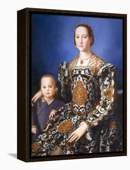 Eleanor of Toledo, with her son Jean de Medici, c. 1545-Agnolo Bronzino-Framed Premier Image Canvas