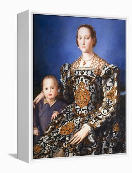 Eleanor of Toledo, with her son Jean de Medici, c. 1545-Agnolo Bronzino-Framed Premier Image Canvas