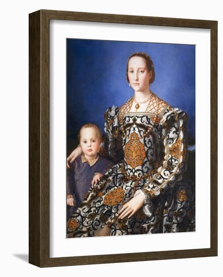 Eleanor of Toledo, with her son Jean de Medici, c. 1545-Agnolo Bronzino-Framed Photographic Print