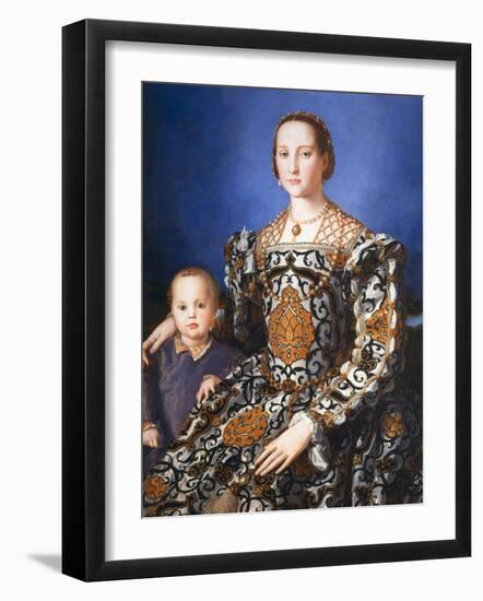 Eleanor of Toledo, with her son Jean de Medici, c. 1545-Agnolo Bronzino-Framed Photographic Print