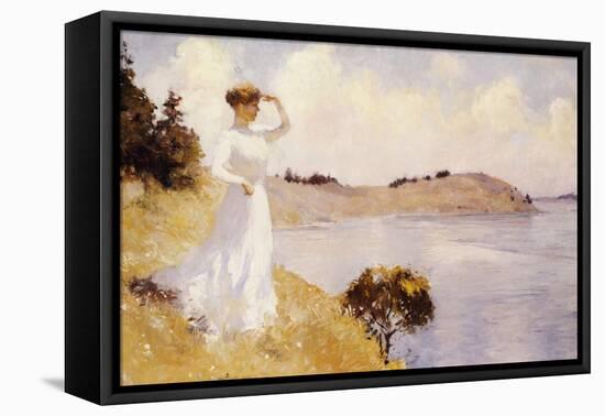 Eleanor on the Hilltop, 1912-Frank Weston Benson-Framed Premier Image Canvas