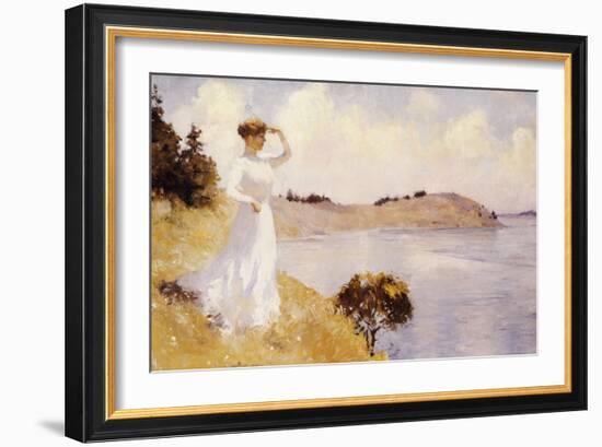 Eleanor on the Hilltop, 1912-Frank Weston Benson-Framed Giclee Print