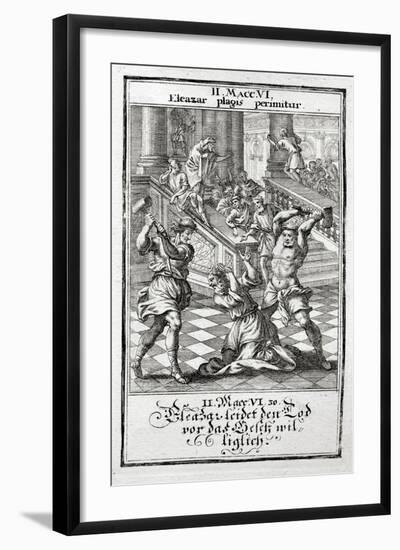 Eleazar Willingly Accepts the Death Penalty, Maccabees 1695-Christoph Weigel-Framed Giclee Print