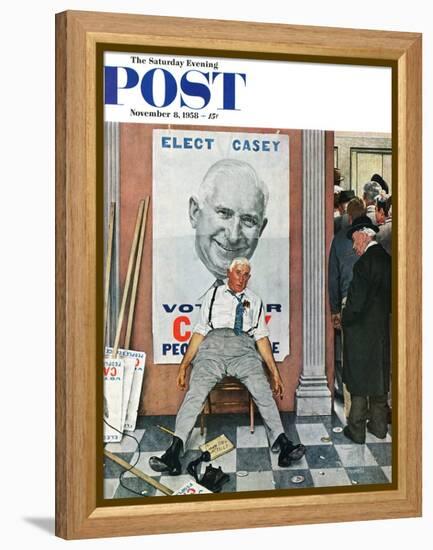 "Elect Casey" or "Defeated Candidate" Saturday Evening Post Cover, November 8,1958-Norman Rockwell-Framed Premier Image Canvas