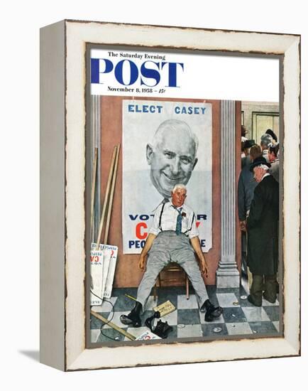 "Elect Casey" or "Defeated Candidate" Saturday Evening Post Cover, November 8,1958-Norman Rockwell-Framed Premier Image Canvas